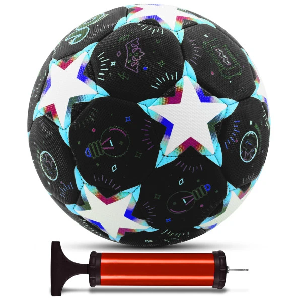 Telvesse Futbol Topu Stars Pompalı Set Dayanıklı Sert Zemin Halı Saha Futbol Topu No:5 046 ürün görseli 1