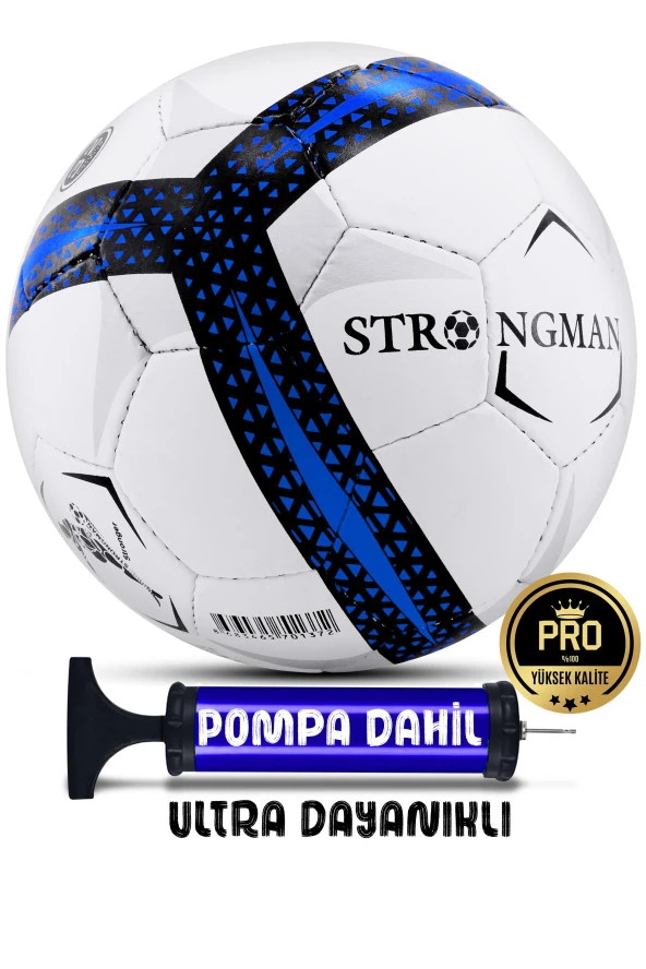 Telvesse Futbol Topu Pompalı Set Profesyonel El Dikişli Dayanıklı Sert Zemin Halı Saha Topu 099 No:5 ürün görseli 1