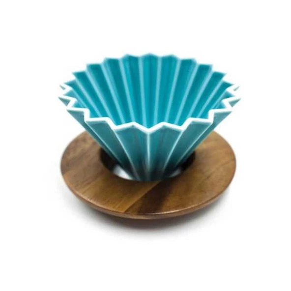 Epinox Ahşap Standlı Dripper - Turkuaz ürün görseli 1
