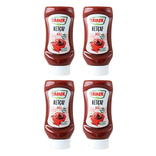 Tamek Ketçap 355 gr Acılı x 4 Adet ürün görseli 1