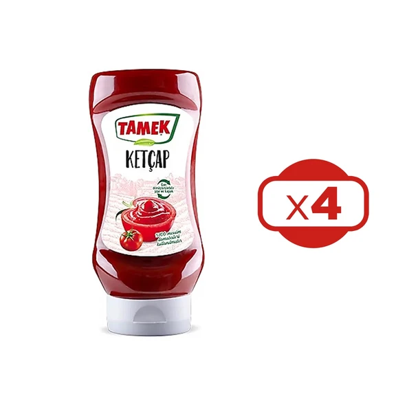 Tamek Ketçap 355 gr Tatlı x 4 Adet - Resim 2