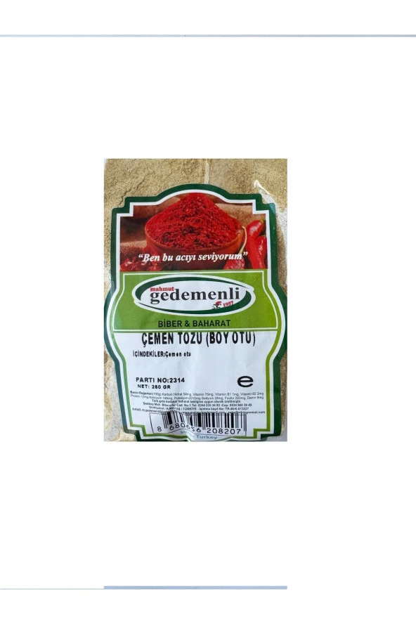 ÇEMEN TOZU (BOY OTU) 250 GR ürün görseli 1