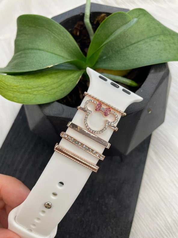Apple Watch Uyumlu Kordon Aksesuarı Kordon Charm Set ürün görseli 1