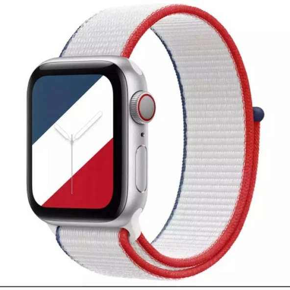 Mi7a Apple Watch Seri 7 6 5 4 3 2 Se 38MM / 40MM / 41MM Uyumlu Spor Loop Dokuma Hasır Kordon ürün görseli 1