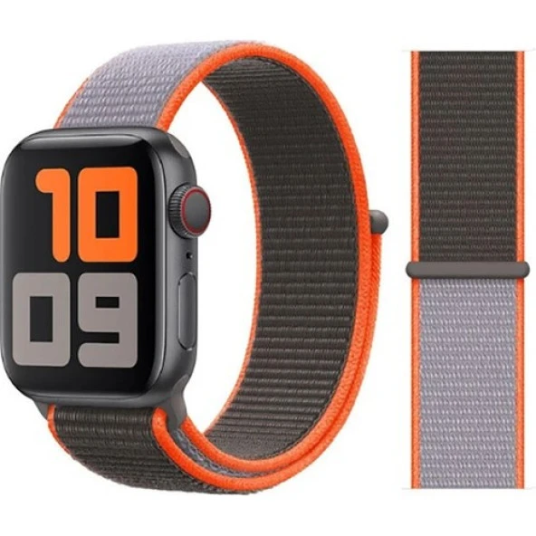 Mi7a Apple Watch Seri 7 6 5 4 3 2 Se 38MM / 40MM / 41MM Uyumlu Spor Loop Dokuma Hasır Kordon ürün görseli 1