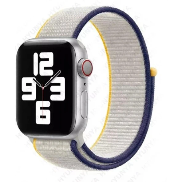 Mi7a Apple Watch Seri 7 6 5 4 3 2 Se 38MM / 40MM / 41MM Uyumlu Spor Loop Dokuma Hasır Kordon ürün görseli 1