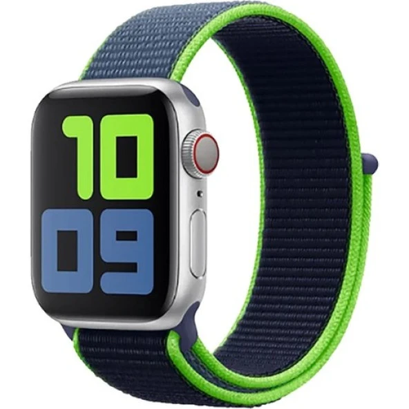 Mi7a Apple Watch Seri 7 6 5 4 3 2 Se 38MM / 40MM / 41MM Uyumlu Spor Loop Dokuma Hasır Kordon ürün görseli 1