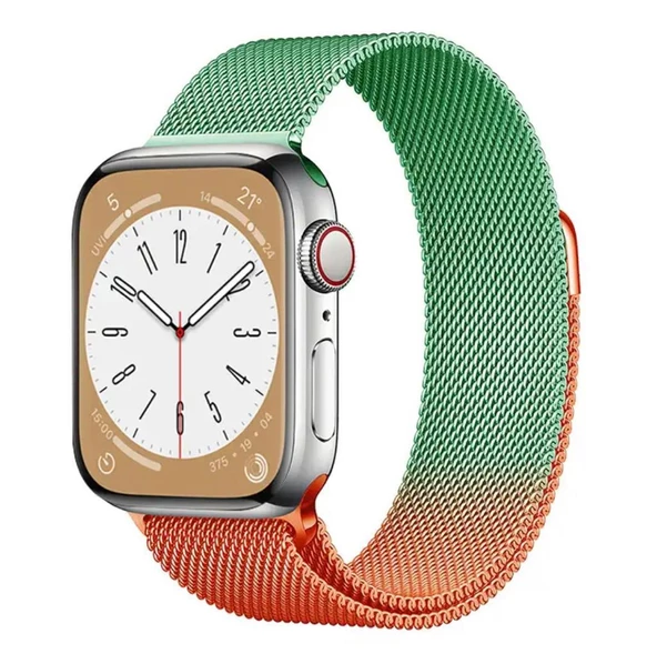 Apple Watch 8 7 6 5 4 3 Se Ultra Uyumlu 42 / 44 / 45 / 49MM Milano Loop Çelik Örme Metal Mıknatıslı Kordon ürün görseli 1