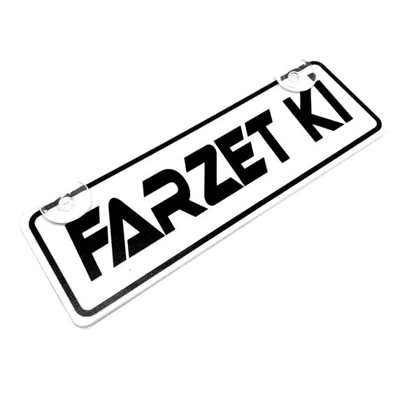 Farzet Ki Yazılı Sök Tak Dekor Plaka ürün görseli 1