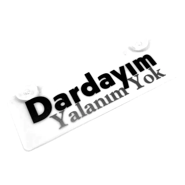 Dardayım Yazılı Sök Tak Dekor Plaka ürün görseli 1