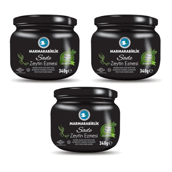 Marmarabirlik Zeytin Ezmesi 340 gr Sade x 3 Adet ürün görseli 1