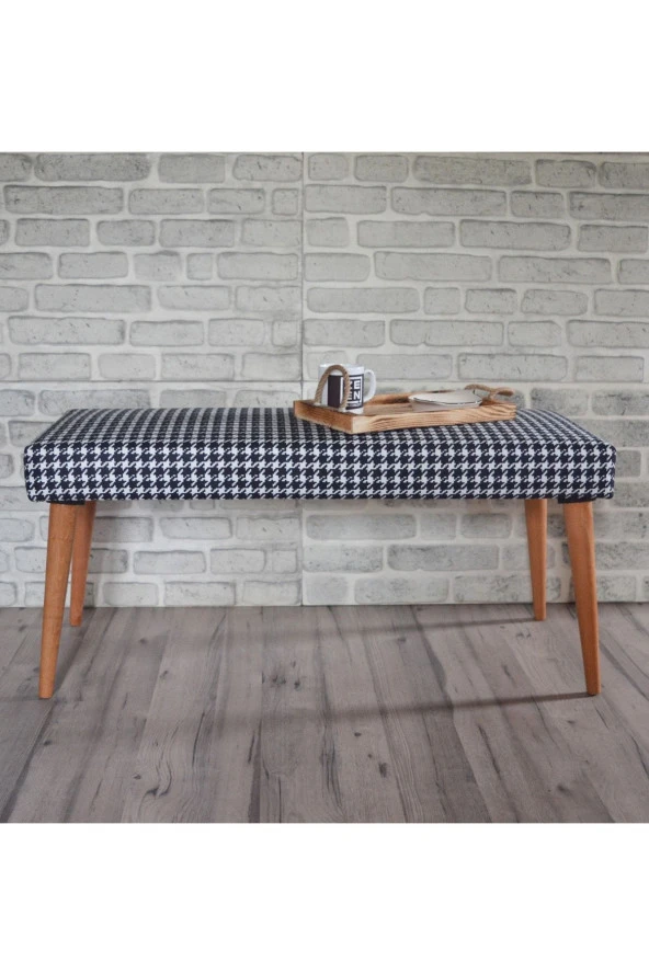 Sanal Mobilya Retro Bench Kazayağı Desenli - Resim 2
