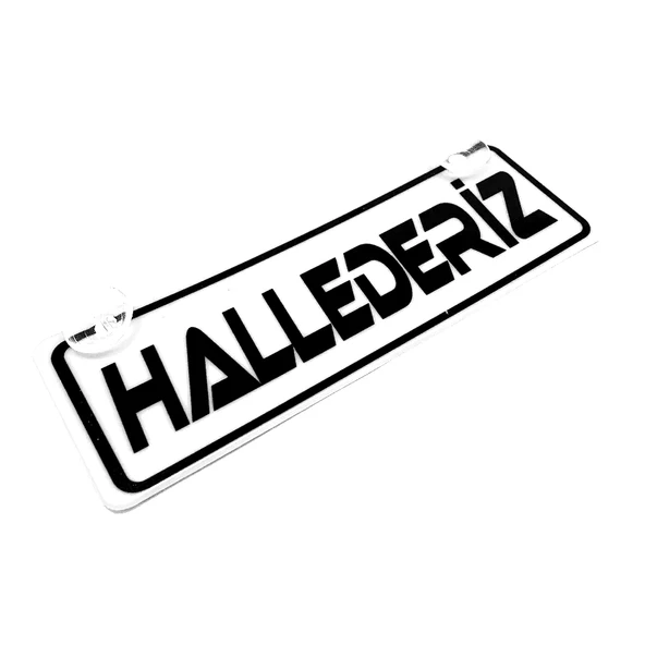 Hallederiz Yazılı Sök Tak Dekor Plaka ürün görseli 1