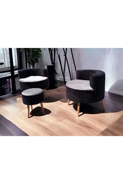 BEYLERBEYİ Köşe Takım,çay Seti Ikili Koltuk Berjer Ve Puf Takımı (SALON, BALKON, OFİS) 3 Lü Takım ürün görseli 1