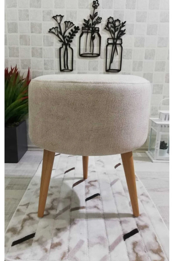 PufyHome Yüksek Ayaklı Dekoratif Puf ürün görseli 1