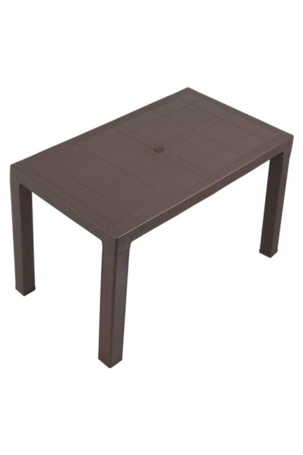 Evpark Elit Rattan Plastik Masa 70x120 Cm Bahçe Balkon Piknik Masası Dayanıklı Masa ürün görseli 1