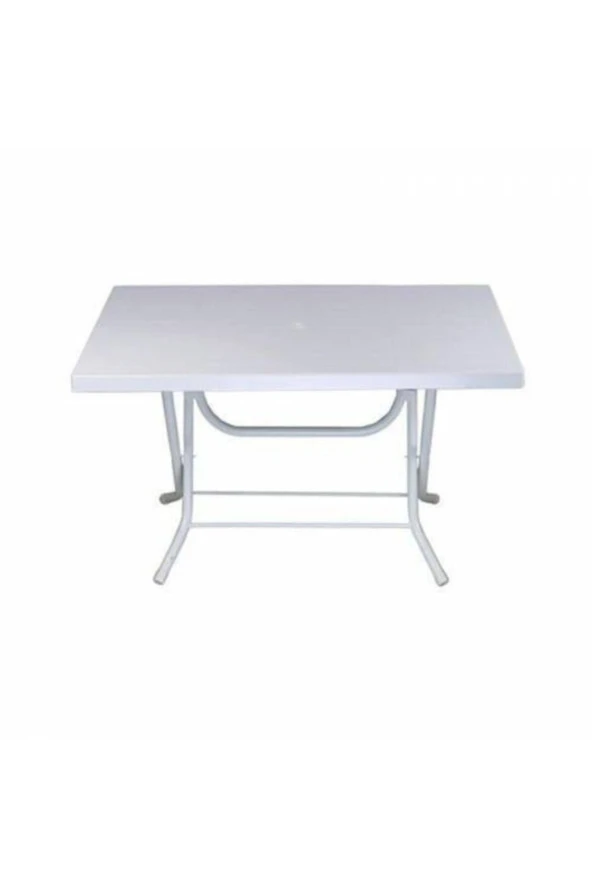 EminHome Seta Beyaz Katlanır Masa 70x120 cm KIRIK BEYAZ AÇIK GRİ ürün görseli 1