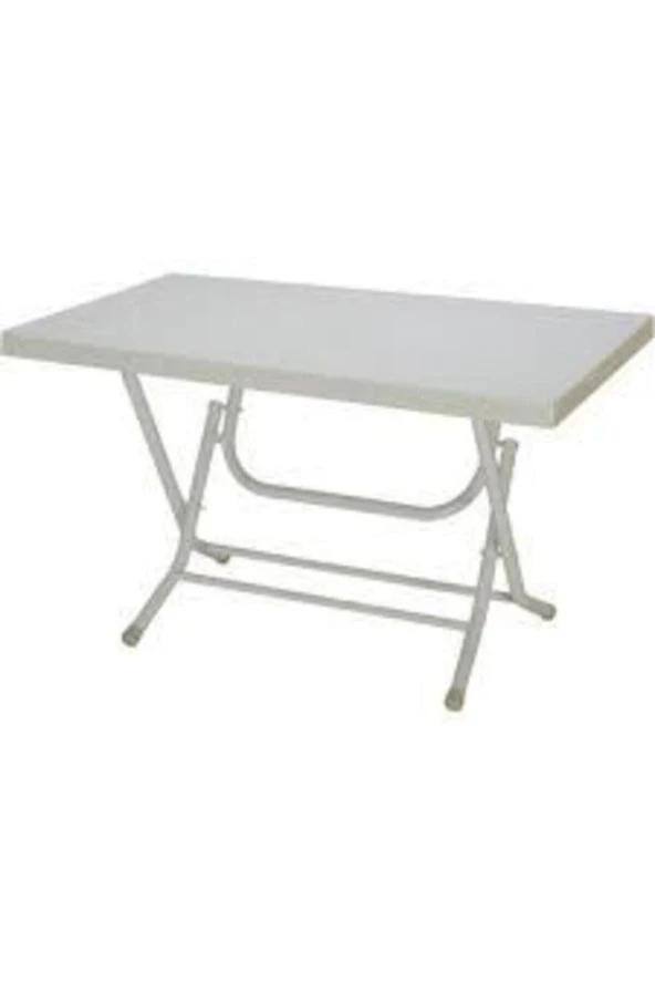 Besa Plastik Katlanır Masa 70x120 Kırık Beyaz ürün görseli 1