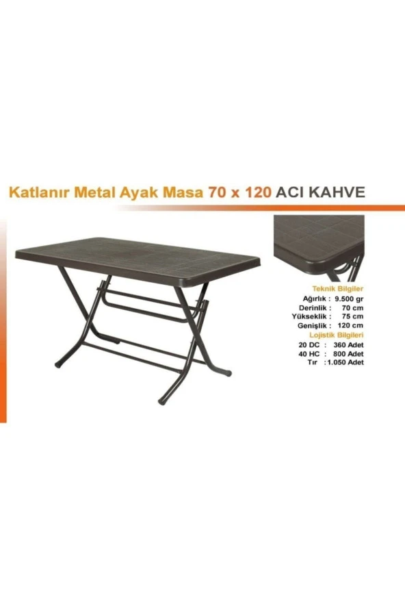 Özel Yapım Kaliteli - Katlanır Plastik Masa Sandalye Takımı - Masa + 4 Kollu Sandalye ürün görseli 1