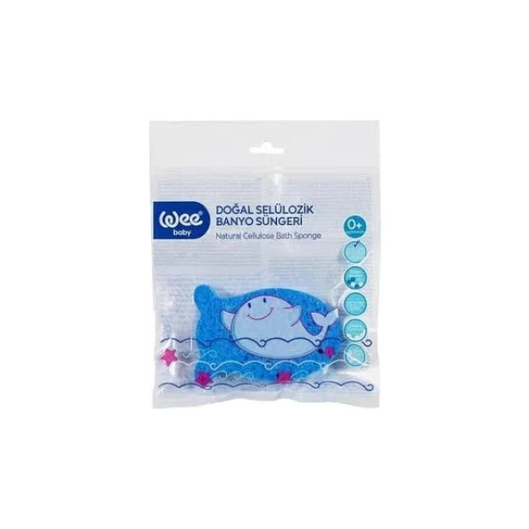 Wee Baby Doğal Selülozik Banyo Sungeri 915 Mavi Balık ürün görseli 1