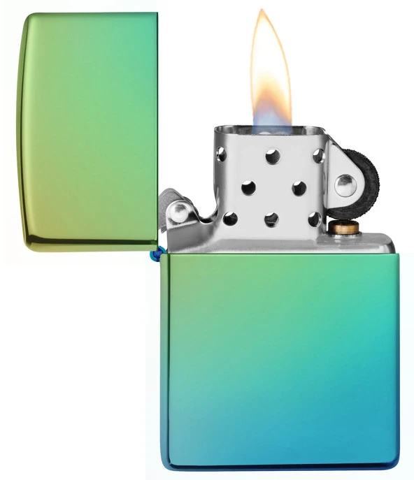 Zippo Classic Teal Dizayn Çakmak - Resim 3