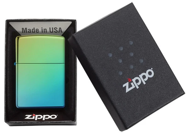 Zippo Classic Teal Dizayn Çakmak - Resim 5