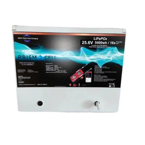 Prismacell LiFePO4 210Ah 25.6V Prizmatik Smart Bluetooth 5400W Akü ürün görseli 1