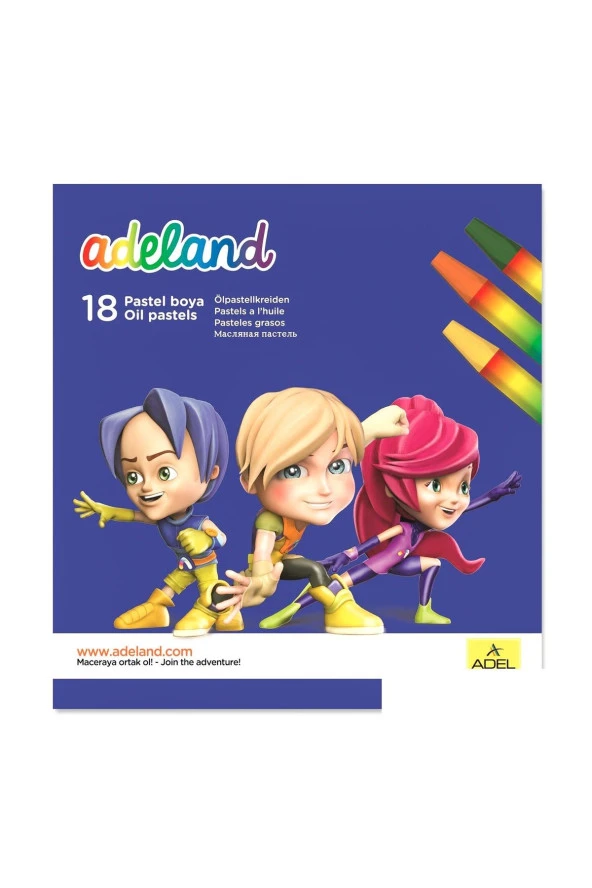 ADEL Pastel Boya 18 Renk 4280857100 ürün görseli 1