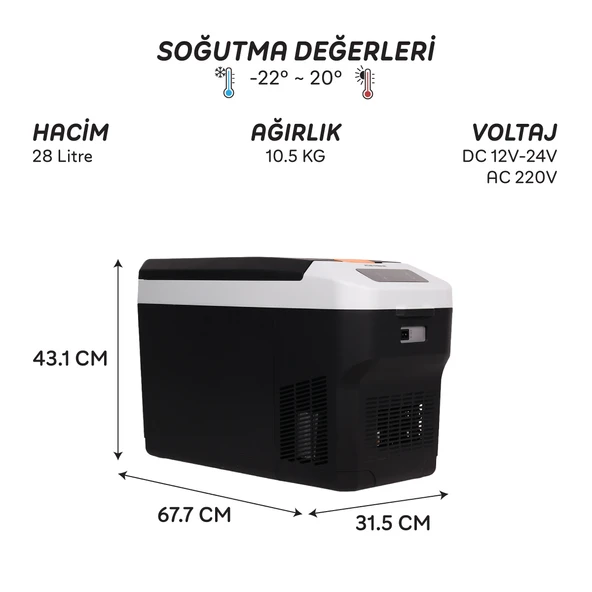 IcePeak Rega Kompresörlü Buzdolabı 28 Litre - Resim 6