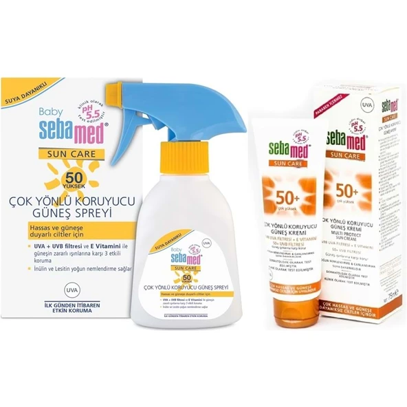 Sebamed Sun Care Güneş Losyonu Kremi Avantaj Pk (Çocuk 50+ Faktör 200ML+ Çok Yönlü 50+ Faktör 75ML) ürün görseli 1
