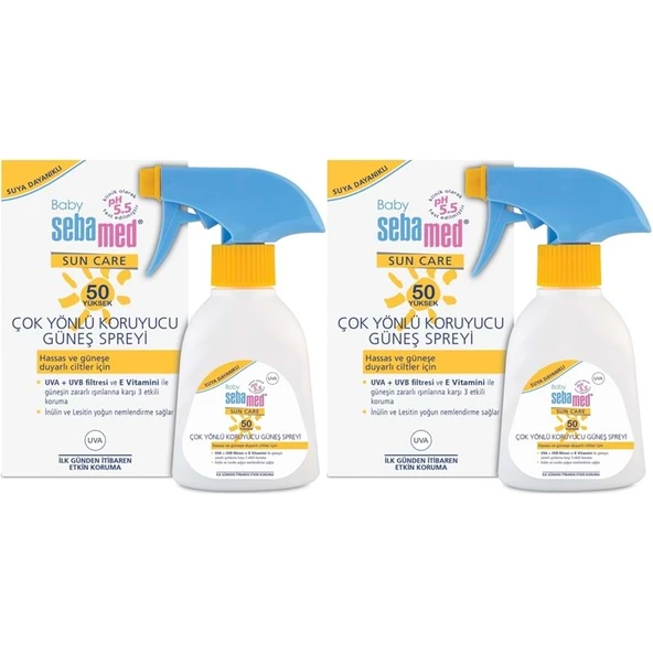 Sebamed Sun Care Bebek Güneş Losyonu Kremi Sprey 50+ Faktör 200ML (Hassas Ciltler İçin) (2 Li Set) ürün görseli 1