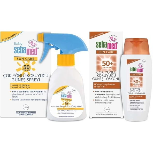 Sebamed Sun Care Güneş Losyonu Kremi Avantaj Pk (Çocuk 50+ Faktör 200ML+ Çok Yönlü 50+ Faktör 150ML) ürün görseli 1