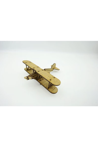 Maket Uçak 3D Ahşap Puzzle - Resim 4