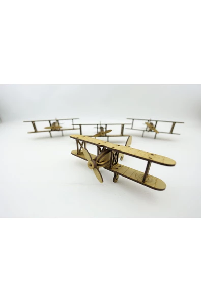 Maket Uçak 3D Ahşap Puzzle - Resim 7
