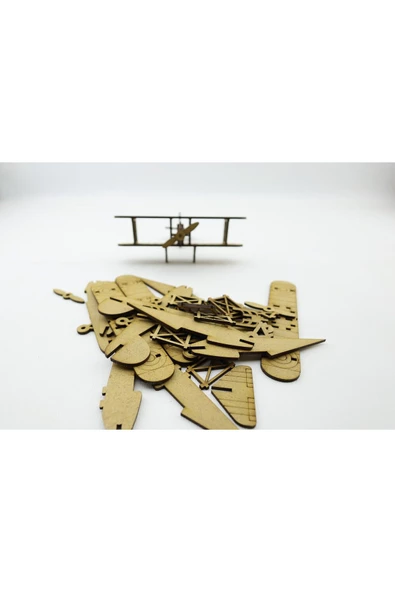 Maket Uçak 3D Ahşap Puzzle - Resim 5