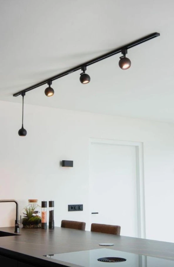 mylights panasonıc led ampullü lküre ray spot 2mt rat ameninyum gövde ürün görseli 1