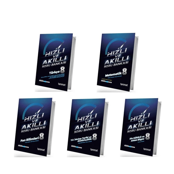 Tammat 8.Sınıf Hızlı ve Akıllı Soru Bankası Seti 5 Kitap ürün görseli 1