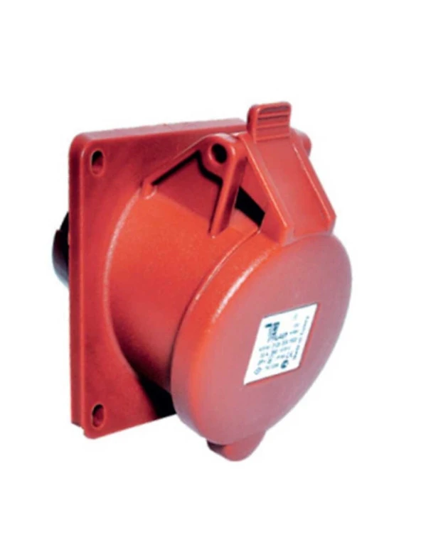 Tp Electric 3107-309-1600 5X32A CEE Norm Eğik Makine Prizi 83X90 Vidalı IP44 ürün görseli 1