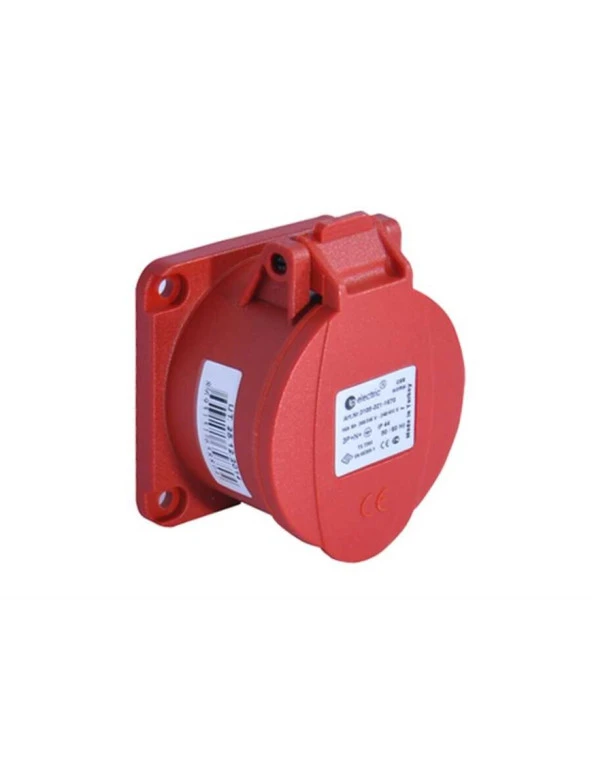 Tp Electric 3105-321-1670 5X16A CEE Norm Düz Makine Prizi 70X70 Vidalı IP44 ürün görseli 1