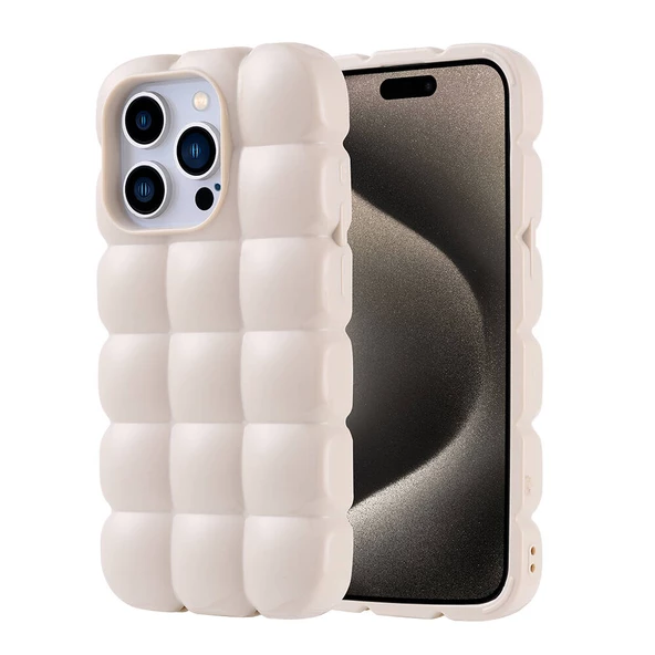 Gpack Apple iPhone 15 Pro Kılıf Parlak Esnek Silikon Dom Dom Kapak ürün görseli 1