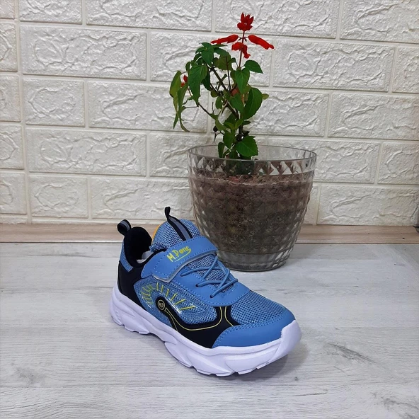 M.P. One 3222 Mavi Cırtlı Hafif  Erkek Çocuk Spor Ayakkabı ürün görseli 1