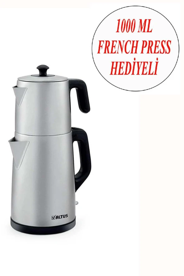 Altabi Çay Makinesi İnox Gövde Ve 1000 ML Cam French Press ürün görseli 1
