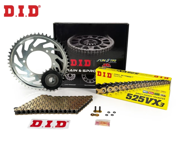 ZİNCİR DİŞLİ SETİ - HONDA CBR 600RR (600 CC) - (2003-2006) / HONDA / CBR 600RR / 600cc / ZİNCİR : DID-525VX3 (GOLD)-112 / DİŞLİ : (16T -42T)  / 2003-2004-2005-2006 ürün görseli 1