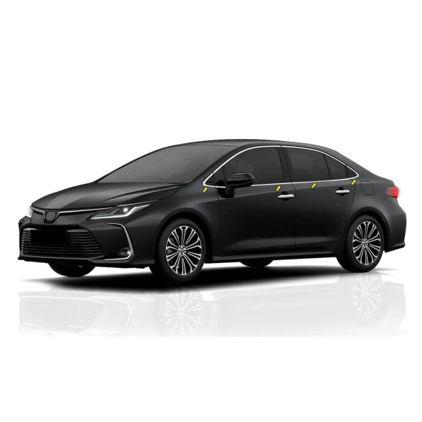 COROLLA 2019+ IÇIN UYUMLU CAM ALT NIKELAJI ürün görseli 1