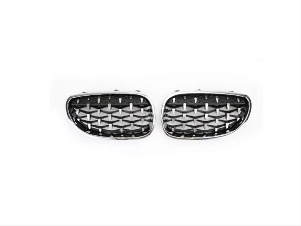 5 SERISI E60 2004-2009 IÇIN UYUMLU DIAMOND PANJUR (BÖBREK) KROM ÇERÇEVE ürün görseli 1