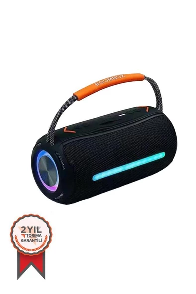 Torima Booms Box 360 Taşınabilir Rgb Ledli Bluetooth Hoparlör Usb-Tf Siyah ürün görseli 1
