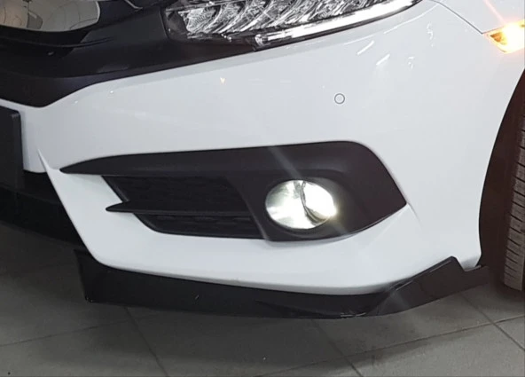 CIVIC FC5 2016-2020 IÇIN UYUMLU ÇIKINTILI ÖN KALIN FLAP PIANO BLACK ürün görseli 1