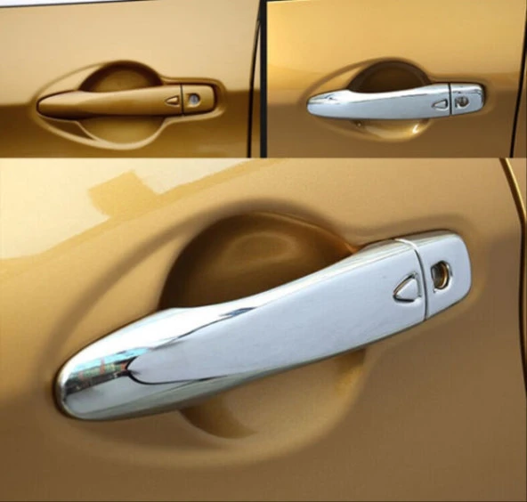 QASHQAI 2014-2020 IÇIN UYULU  KROM KAPI KOLU - SMART KEY - AKILLI ANAHTAR ürün görseli 1