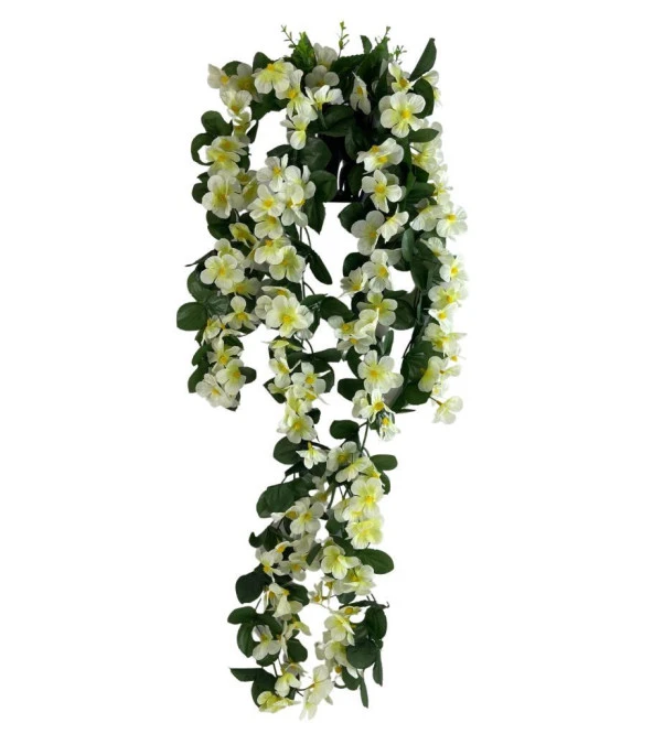 Nettenevime Yapay Çiçek Saksıda Sarkan Çiçek Krem Begonvil 70*25 ürün görseli 1