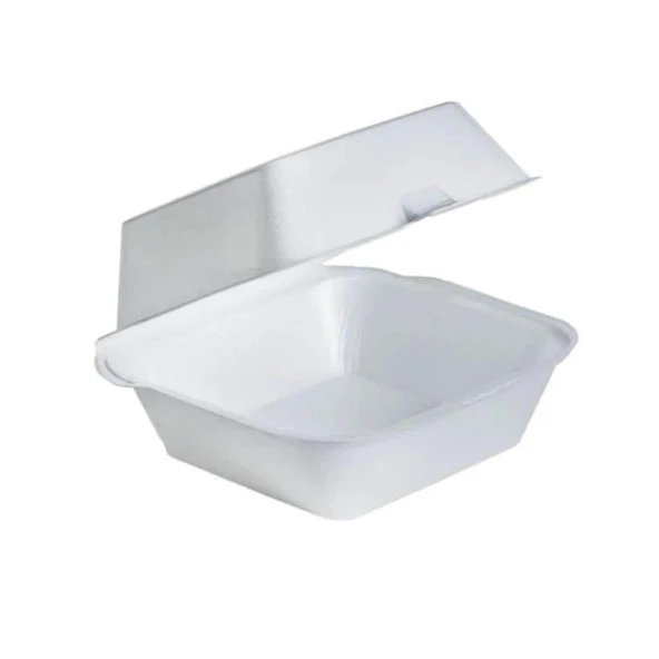 Dağyüce Tek Kullanımlık Köpük Hamburger Kapaklı Kase Kutu - 15x15x8 Cm. - 20 Adet ürün görseli 1